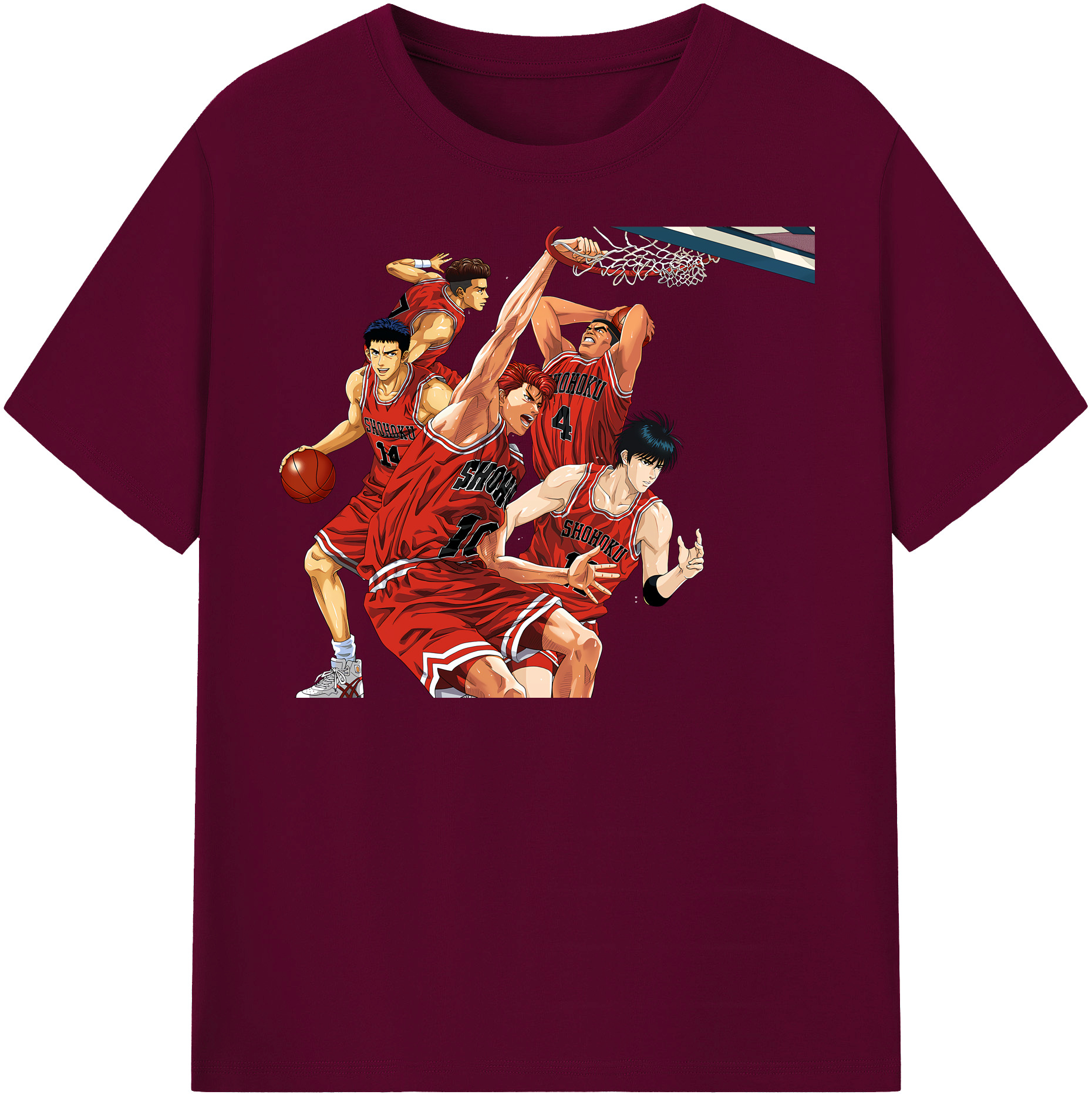 （画像用） SLAM DUNK／スラムダンク レディースカジュアルプリントTシャツ（綿100％）